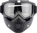 HIGH QUALITY Motorcycle Helmet Riding Goggles Glasses With Removable Face Mask  [Transparent]